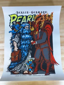 Ames Brothers Pearl Jam - 2012 Brad Klausen Ames Bros Poster S/N O2 World Berlin Germany Gig Posters