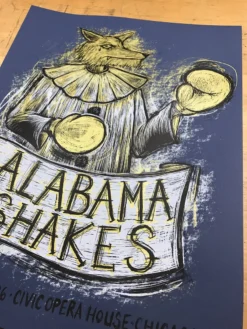 Alabama Shakes - 2016 Dan Grzeca Poster Chicago Civic Opera House
