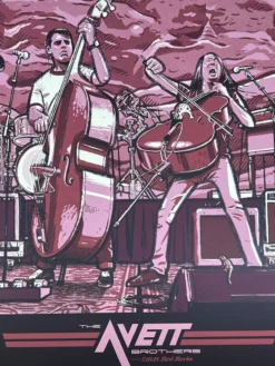 The Avett Brothers - 2021 Darin Shock Poster Red Rocks Morrison, CO 7/10