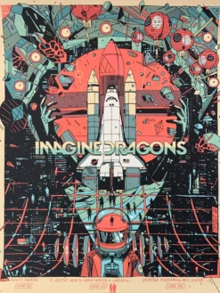 Imagine Dragons - 2018 Tyler Stout Poster Saratoga, Hartford, Syracuse