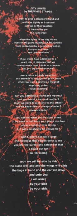 The White Stripes City Lights - Third Man Records Poster