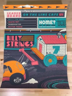Billy Strings - 2021 Status Serigraph Poster Columbia, SC 4/3 Gig Posters