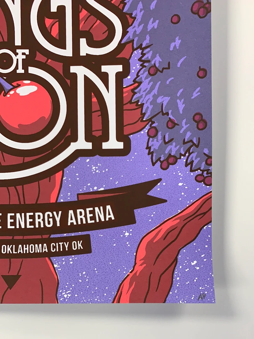 Kings Of Leon - 2017 Florey Poster Oklahoma City, OK Gig Posters