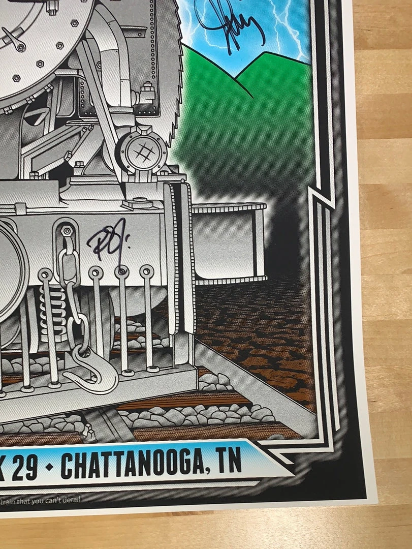 Umphrey's McGee - 2015 John Warner Poster Band Signed Chattanooga, TN