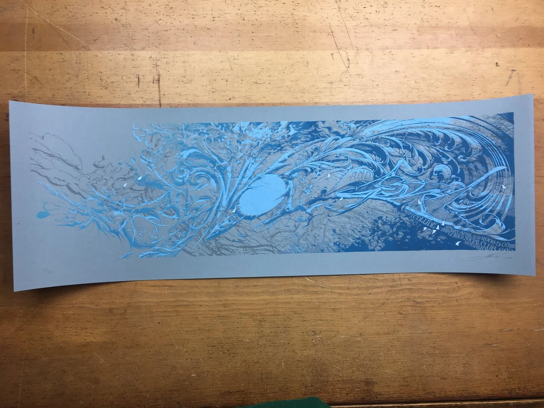 Icollide - 2006 Aaron Horkey Poster Minneapolis, MN Triple Rock Social Club