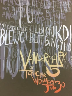 Vandermark 5 - 2004 Diana Sudyka Poster New York, NY Tonic