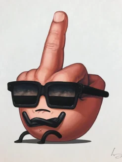 MF Dude - 2017 Mike Mitchell Poster Print Middle Finger Art Prints