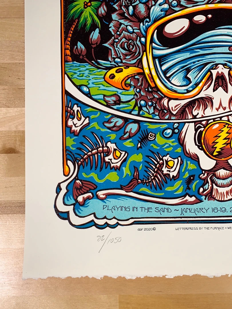 Dead & Company - 2020 AJ Masthay Poster Rivera Cancun Mexico Gig Posters