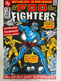 Foo Fighters - 2015 Chris Hopewell Poster Slane, Ireland
