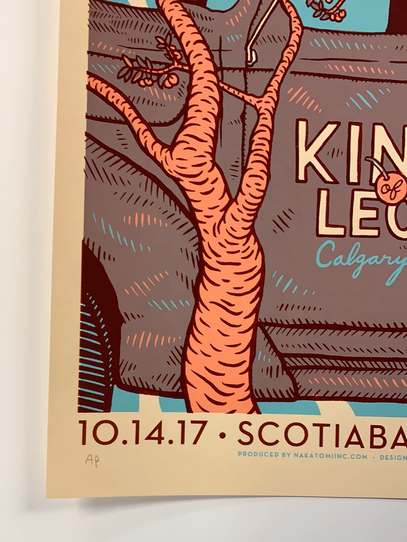 Kings Of Leon - 2017 Dan Grissom Poster Calgary, AB Scotiabank Gig Posters