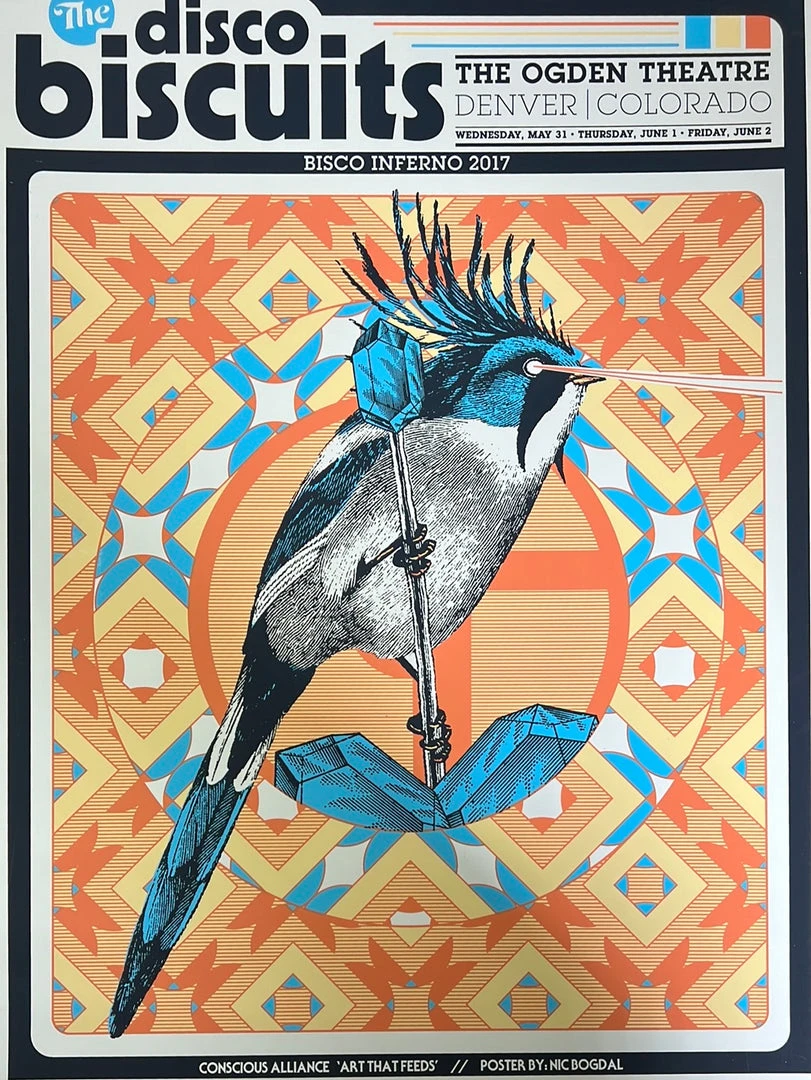 The Disco Biscuits - 2017 Nic Bogdal Poster Denver, CO Ogden