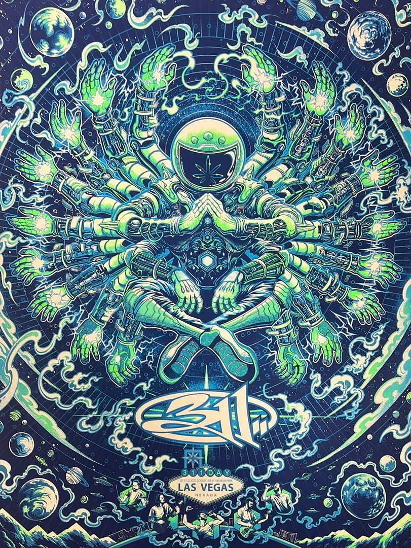 311 - 2022 Miles Tsang Poster Las Vegas, NV Grassroots Green