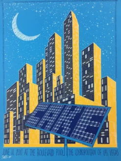 Cake - 2011 Todd Slater Poster Las Vegas, NV The Boulevard Pool Gig Posters