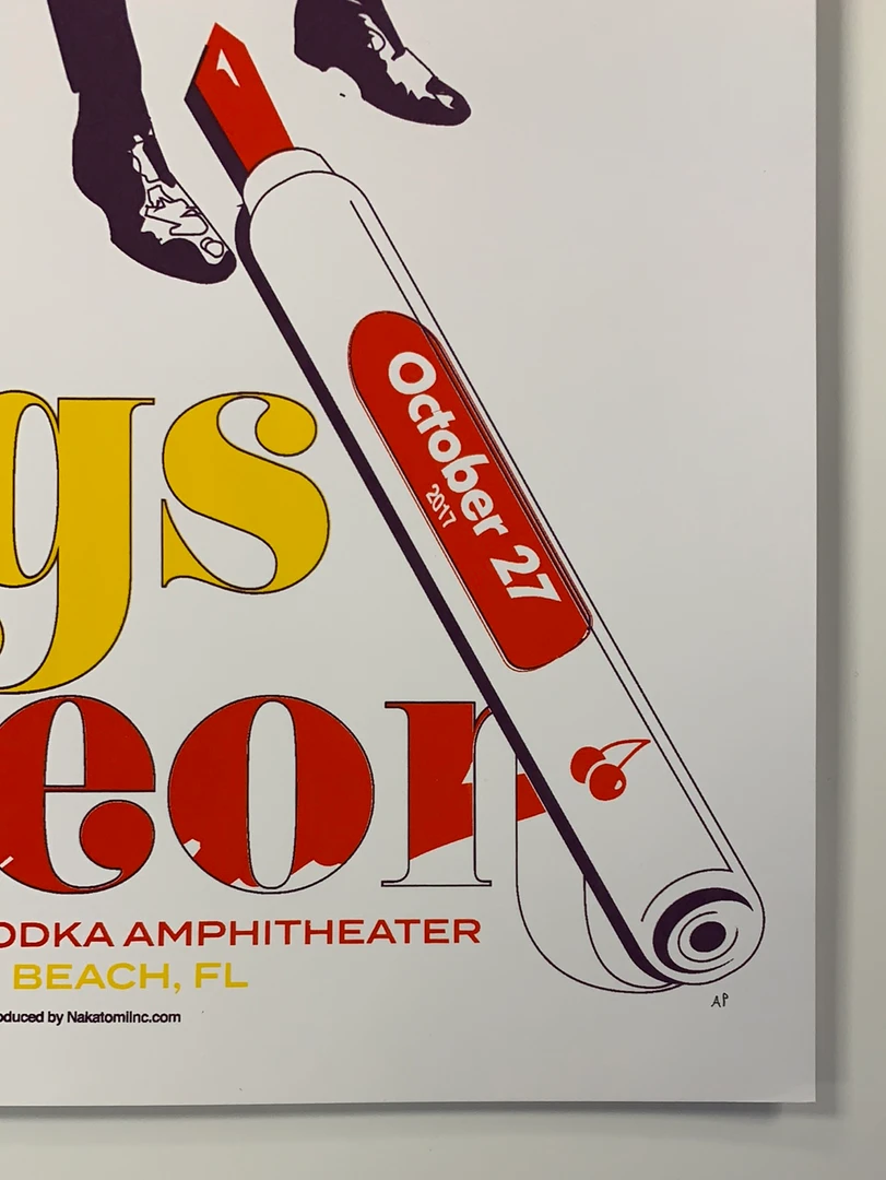 Kings Of Leon - 2017 Jason Malmberg Poster West Palm Beach, FL Gig Posters