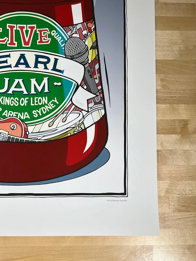 Pearl Jam - 2006 Daymon Greulich Poster Sydney, AUS Kings Of Leon Gig Posters