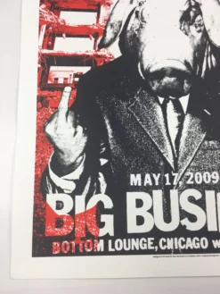 Big Business - 2009 Dan MacAdam Crosshair Poster Chicago, IL Bottom Lounge