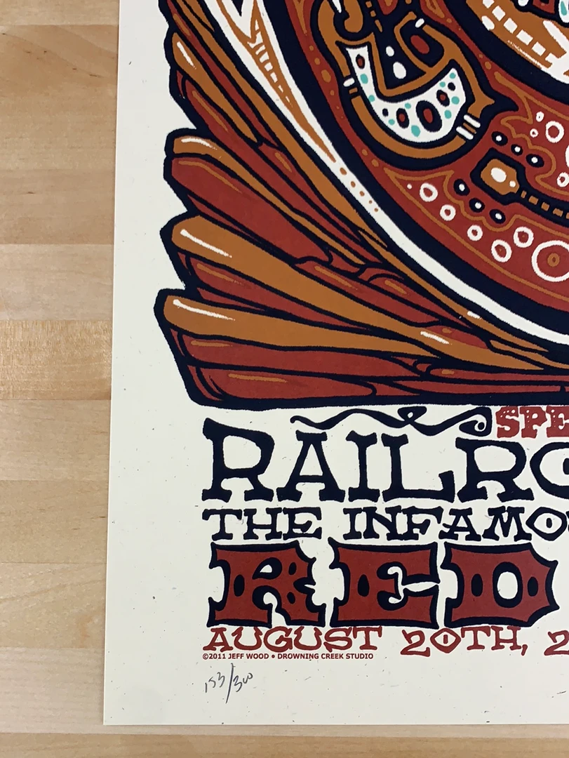 Yonder Mountain String Band - 2011 Jeff Wood Poster Red Rocks Morrison, CO