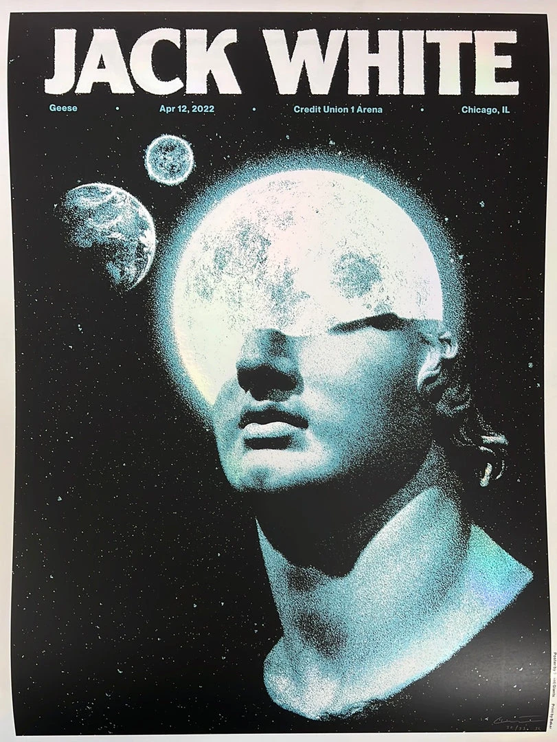 Jack White - 2022 The Silent Giants Poster Chicago, IL Variant
