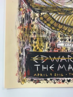 Edward Sharpe & The Magnetic Zeros - 2016 Dan Grzeca Poster Cambridge, MA