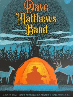 Methane Studios Dave Matthews Band - 2021 Methane Poster Noblesville, IN 6/22 Gig Posters