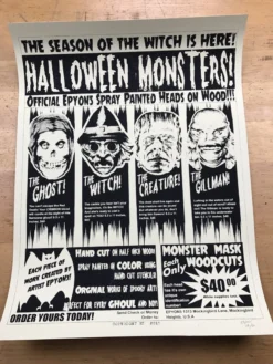 Halloween Monsters - 2017 Epyon5 Poster C2E2 Release Chicago Art Prints