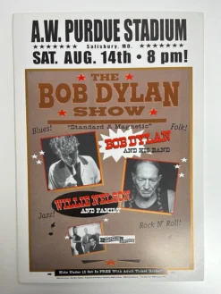 Gig Posters Bob Dylan - 2004 Geoff Gans Poster Salisbury, MD Willie Nelson
