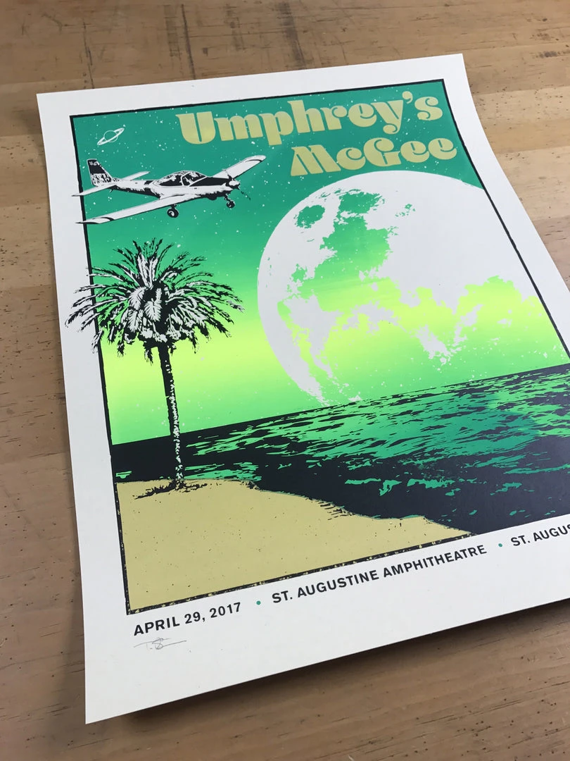 Umphrey's McGee - 2017 T. Shaw Poster St. Augustine, FL