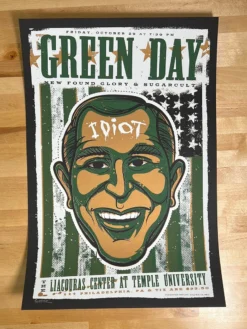Gig Posters Green Day - 2004 Todd Slater Poster Philadelphia, PA Liacouras Center
