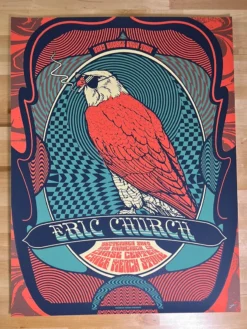 Eric Church - 2019 Status Serigraph Poster San Francisco, CA 2 Gig Posters