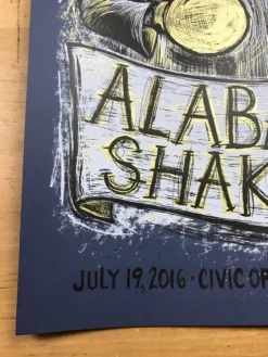 Alabama Shakes - 2016 Dan Grzeca Poster Chicago Civic Opera House