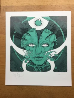 Pig Lady - 2008 John Dyer Baizley Poster Teal Art Prints