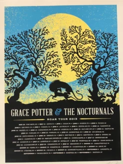 Gig Posters Grace Potter - 2013 Aesthetic Apparatus Poster (damaged) Road Tour BLUE