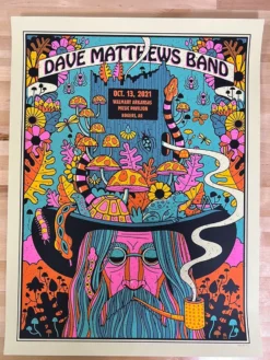 Methane Studios Gig Posters Dave Matthews Band - 2021 Methane Poster Rogers, AR 10/13