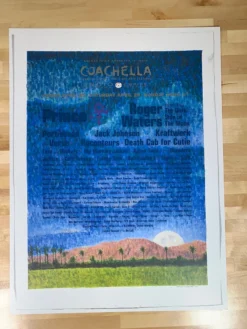 Coachella - 2008 Paul Cutler Promo Poster Indio, CA Prince 1st Ed Lineup