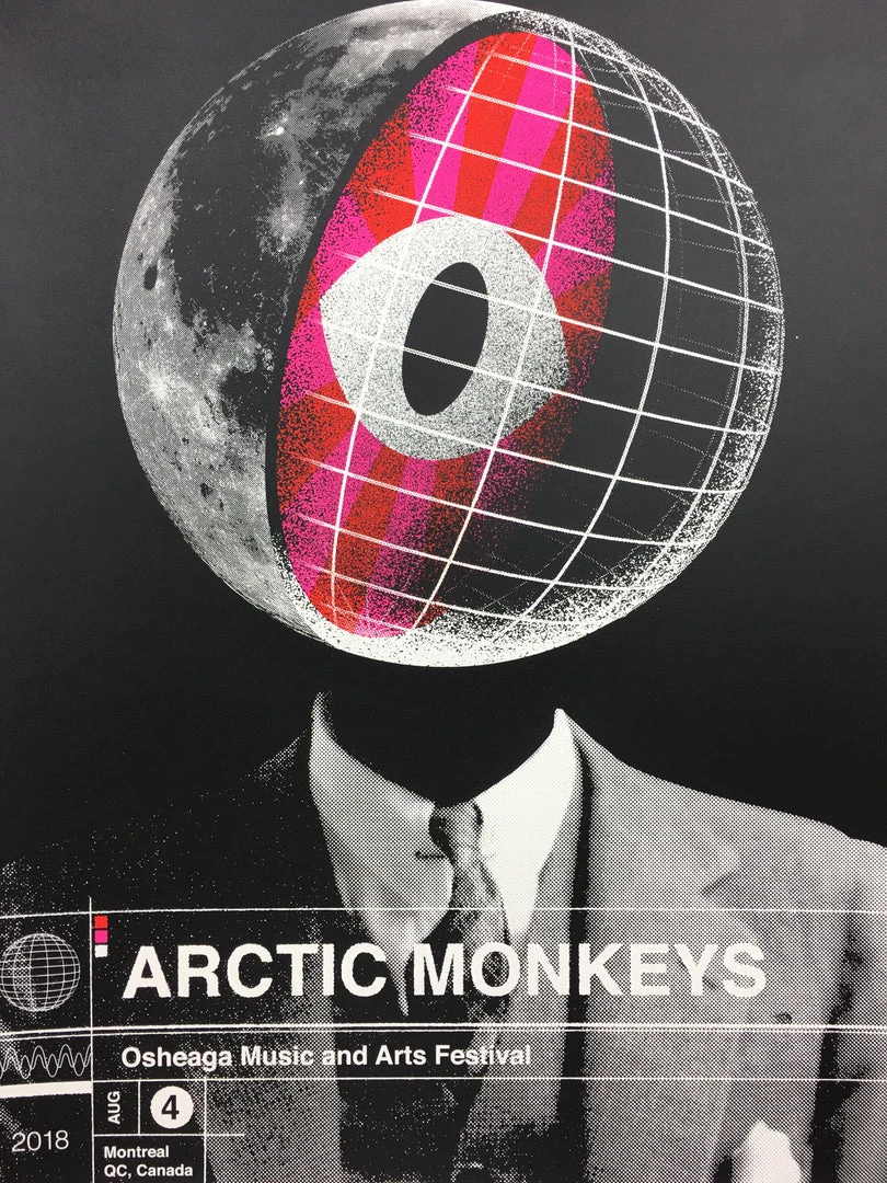 Arctic Monkeys - 2018 Delicious Design League Poster Montreal QC, Canada Osheaga