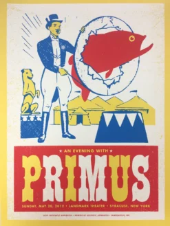 Primus - 2012 Aesthetic Apparatus Poster Syracuse Landmark Theater Gig Posters