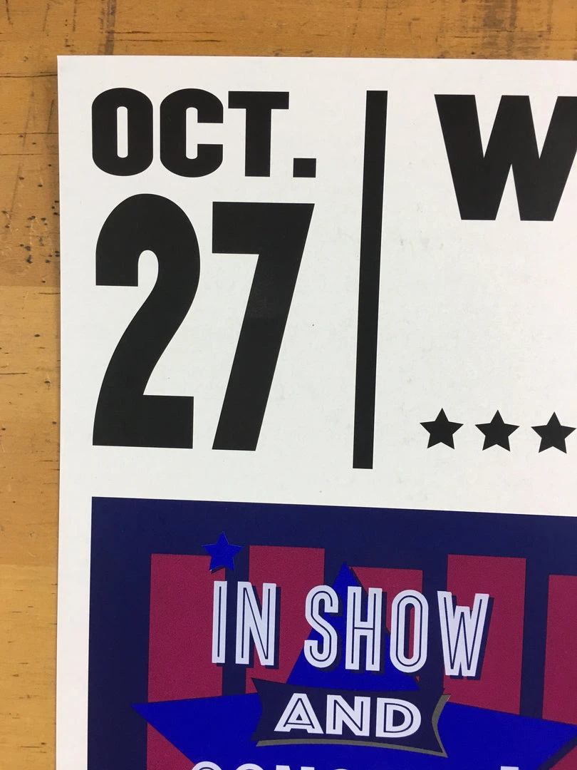 Bob Dylan - 2017 Geoff Gans Poster Chicago Wintrust Arena RED Chicago, IL