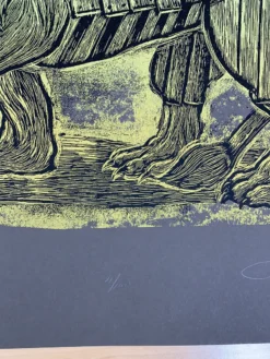 Serengeti Ghost - 2009 Dan Grzeca Poster Art Print Dark Brown