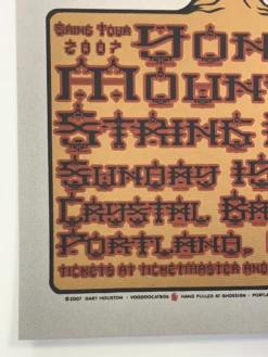 Gig Posters Yonder Mountain String Band - 2007 Gary Houston Poster Portland, OR Crystal Ballroom