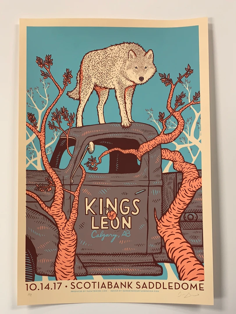 Kings Of Leon - 2017 Dan Grissom Poster Calgary, AB Scotiabank Gig Posters