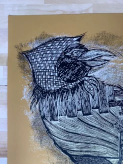 Art Prints Rural Corvus - 2009 Dan Grzeca Poster Art Print Orange