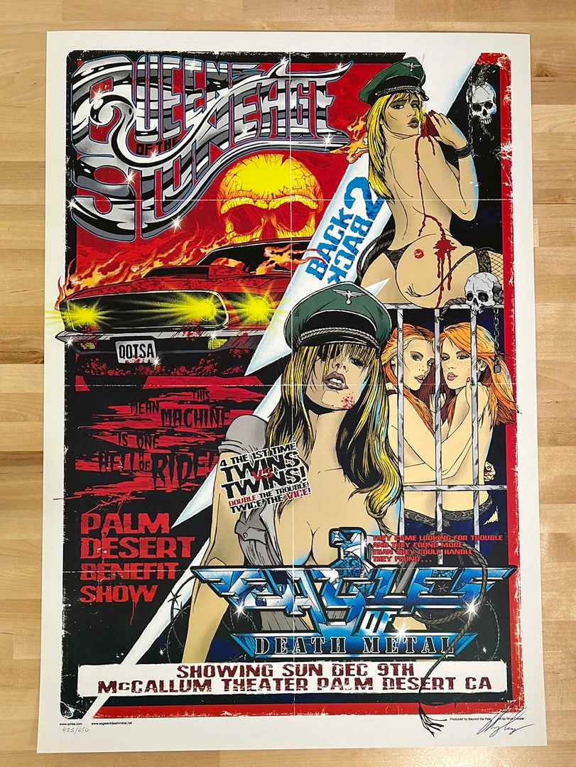 Queens Of The Stone Age - 2007 Rhys Cooper Poster Palm Desert, CA