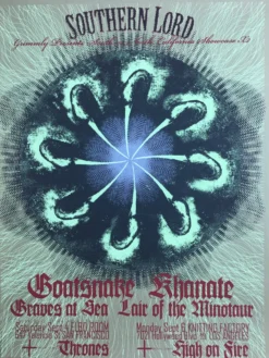 Goatsnake - 2005 Stephen Kasner Poster Hollywood, CA Knitting Factory Gig Posters