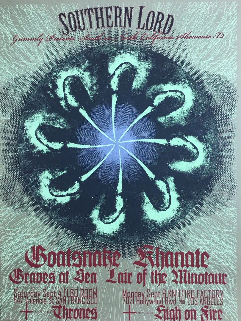 Goatsnake - 2005 Stephen Kasner Poster Hollywood, CA Knitting Factory Gig Posters