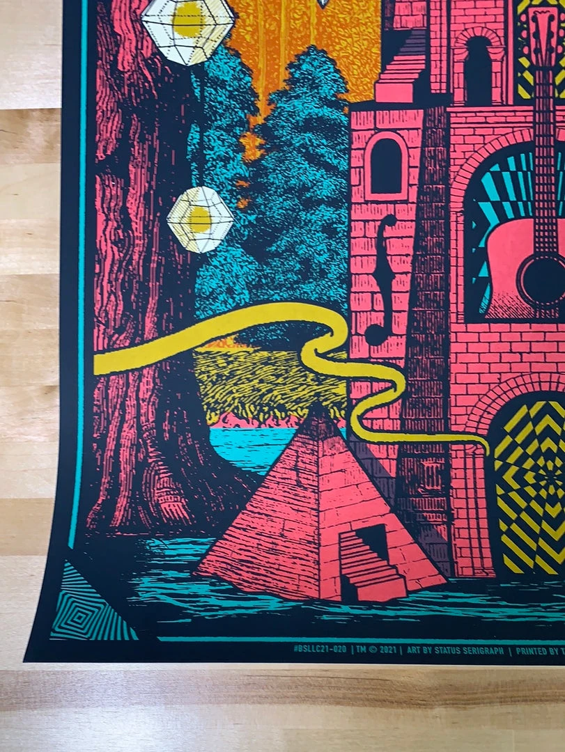 Billy Strings - 2021 Status Serigraph Poster Mobile, AL 4/11 Gig Posters