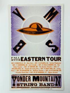 Yonder Mountain String Band - 2002 Hatch Show Print Poster Fall Tour