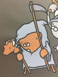 Four Fuzzy Horsemen - 2007 Mike Budai Artist Proof Art Prints