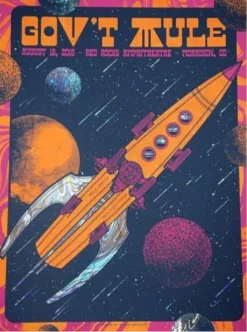 Colorado Govt Mule - 2019 Status Serigraph Poster Red Rocks, Morrison, CO FOIL