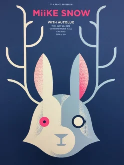 Miike Snow - 2016 Delicious Design League Poster Chicago, IL Concord Music Hall