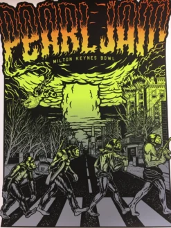 Ames Brothers Gig Posters Pearl Jam - 2014 Ames Design Poster Milton Keynes, UK Milton Keyes Bowl